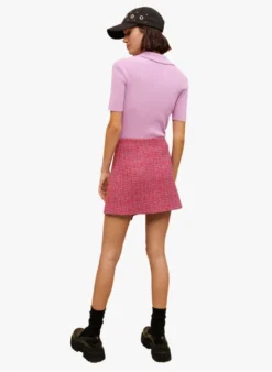 Maje MIMOSALIA - Trui Van Viscosemix Met Korte Mouwen | Violet -Kleding Winkel 4010929