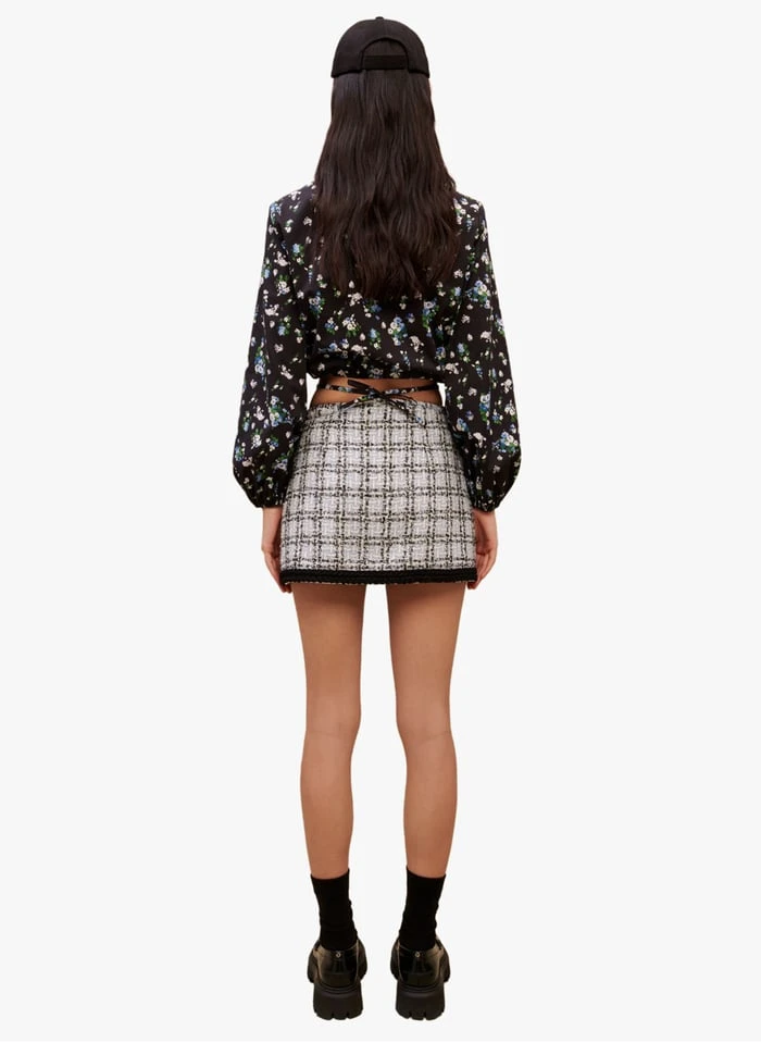 Maje LOVY - Top Van Katoenmix Met Ronde Hals En Bloemenprint | Blauw 3 Maje LOVY - Top Van Katoenmix Met Ronde Hals En Bloemenprint | Blauw - Afbeelding 3