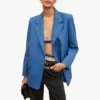Maje VALEX - Rechte Blazer | Blauw