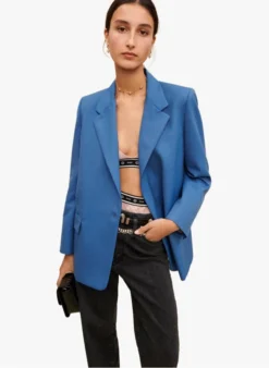 Maje VALEX - Rechte Blazer | Blauw