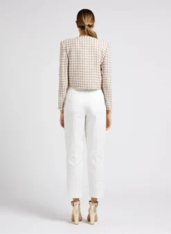 IRO GIOVANA - Kort Tweedjasje Met Ronde Hals | Beige -Kleding Winkel 4012029