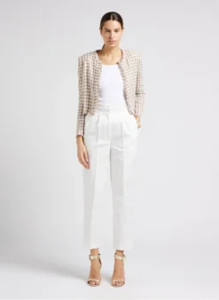 IRO GIOVANA - Kort Tweedjasje Met Ronde Hals | Beige -Kleding Winkel 4012030