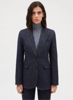 CLAUDIE PIERLOT VINTAGE - Blazer Van Katoenen Spijkerstof | Jeans Onbewerkt