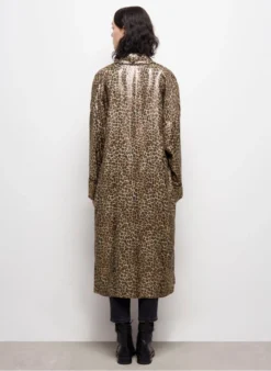 THE KOOPLES Lange Kimono Van Zijdemix Met Dierenprint | Beige -Kleding Winkel 4015947