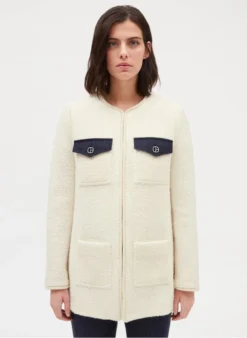 CLAUDIE PIERLOT GAUFRE - Halflang Jasje Van Tweed | Beige