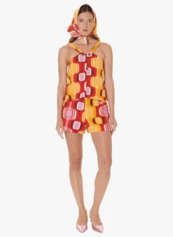 Tara Jarmon TINALA - Korte Katoenen Top Met Print En Textuur | Rood -Kleding Winkel 4030750