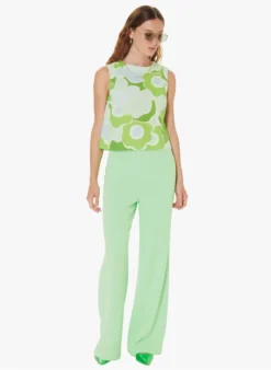 Tara Jarmon TEPEE - Top Van Linnenmix Met Ronde Hals En Print | Groen -Kleding Winkel 4030756