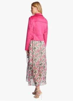 MORGAN GRAMINA - Recht Jasje Met Rits | Roze -Kleding Winkel 4031585