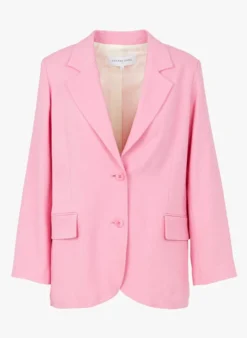 GERARD DAREL NAELY - Rechte Blazer Van Viscosemix | Roze -Kleding Winkel 4035534
