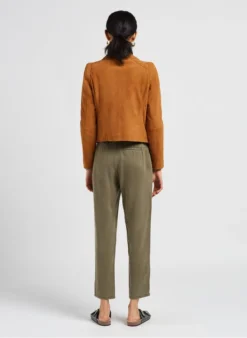 Ikks Leren Jasje Met Reverskraag | Bruin -Kleding Winkel 4038518