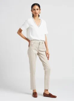 GERARD DAREL CHIARRA - Top Van Jerseystof Met V-hals | Wit -Kleding Winkel 4038601