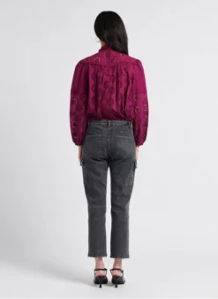 Ikks Katoenen Blouse Met Ajour En Opstaande Kraag | Roze 9 Ikks Katoenen Blouse Met Ajour En Opstaande Kraag | Roze -Kleding Winkel 4038958