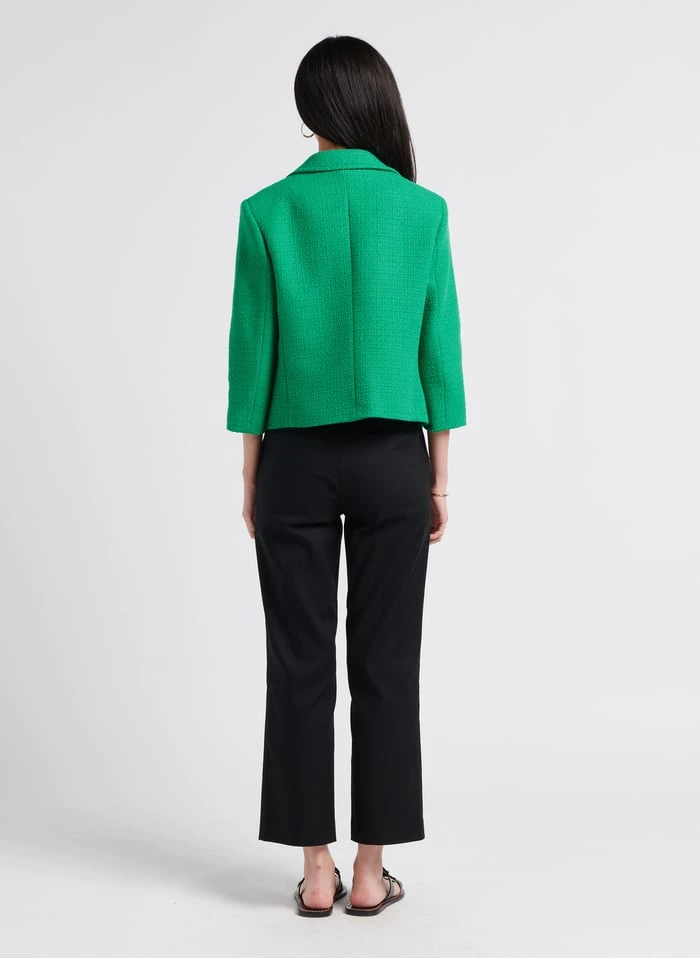 GERARD DAREL NASREEN - Kort Jacquard Jasje Van Katoenmix | Groen 5 GERARD DAREL NASREEN - Kort Jacquard Jasje Van Katoenmix | Groen - Afbeelding 5