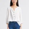 GERARD DAREL CLAUDE - Soepelvallende Blouse Van Crêpe | Wit
