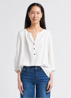 GERARD DAREL CLAUDE - Soepelvallende Blouse Van Crêpe | Wit