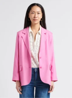 GERARD DAREL NAELY - Rechte Blazer Van Viscosemix | Roze