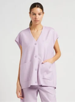 American Vintage TABINSVILLE - Oversized Wollen Blazer | Violet