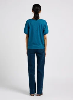 MAISON 123 CISSY - Top Van Katoenmix Met V-hals | Groen 9 MAISON 123 CISSY - Top Van Katoenmix Met V-hals | Groen -Kleding Winkel 4044241