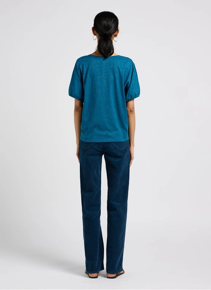 MAISON 123 CISSY - Top Van Katoenmix Met V-hals | Groen 5 MAISON 123 CISSY - Top Van Katoenmix Met V-hals | Groen - Afbeelding 5