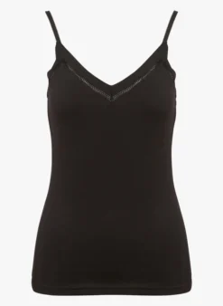 Caroll BEA - Recht Topje Met V-hals | Zwart