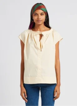 Soeur TANGER - Top Van Katoenpopeline | Beige