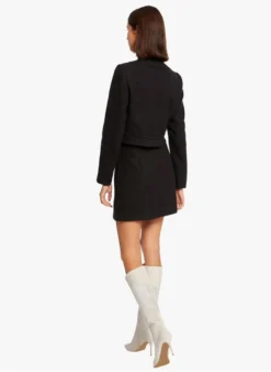 MORGAN VANESA - Kort Jasje Met Textuur En Knoopsluiting | Zwart -Kleding Winkel 4050841