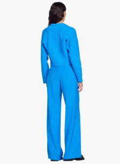 Sandro ASTIER - Kort Tweedjasje Met Reverskraag | Blauw -Kleding Winkel 4053379