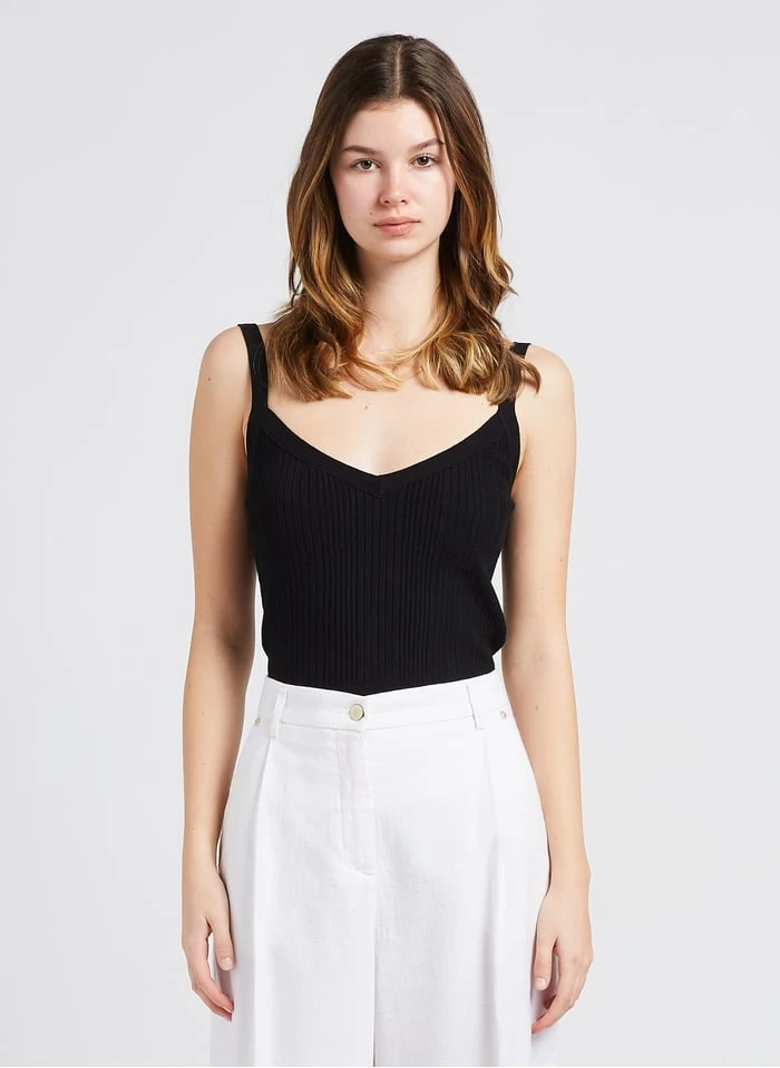 IRO POSALA - Top Met V-hals En Schouderbandjes | Zwart 1 IRO POSALA - Top Met V-hals En Schouderbandjes | Zwart