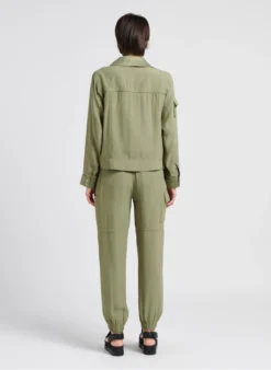 BERENICE VEDRO - Jasje Met Klassieke Kraag | Kaki -Kleding Winkel 4059493