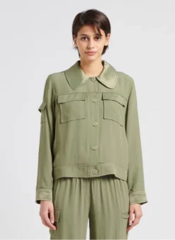 BERENICE VEDRO - Jasje Met Klassieke Kraag | Kaki