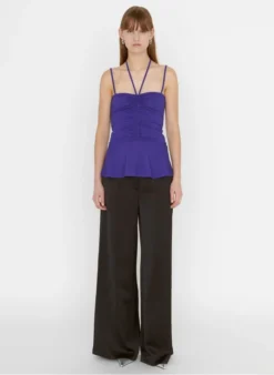 ZAPA TRENDA - Mouwloze Top Met Plooitjes | Violet -Kleding Winkel 4062539