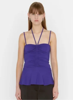 ZAPA TRENDA - Mouwloze Top Met Plooitjes | Violet