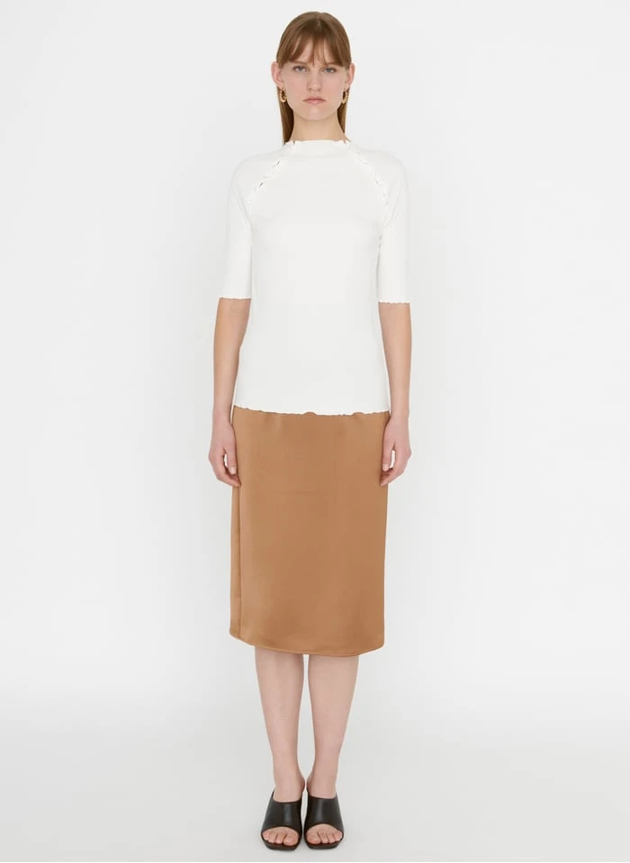 ZAPA TAIANA - Top Van Ribtricot Met Ronde Hals | Wit 3 ZAPA TAIANA - Top Van Ribtricot Met Ronde Hals | Wit - Afbeelding 3