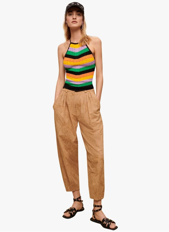 Maje MATRIX - Top Van Viscosemix Met Smalle Bandjes | Veelkleurig 3 Maje MATRIX - Top Van Viscosemix Met Smalle Bandjes | Veelkleurig - Afbeelding 3