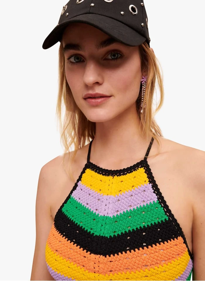 Maje MATRIX - Top Van Viscosemix Met Smalle Bandjes | Veelkleurig 5 Maje MATRIX - Top Van Viscosemix Met Smalle Bandjes | Veelkleurig - Afbeelding 5