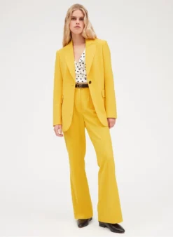 CLAUDIE PIERLOT VICTORY - Jasje Met Reverskraag | Geel -Kleding Winkel 4067283