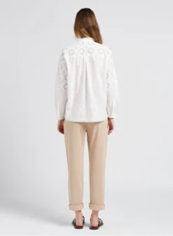 GERARD DAREL CECYLIA - Katoenen Blouse Met V-hals En Borduursel | Wit -Kleding Winkel 4072879