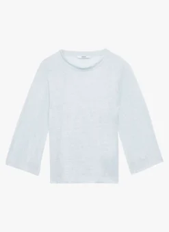 ZAPA TRINITA - Linnen Top Met Ronde Hals | Blauw