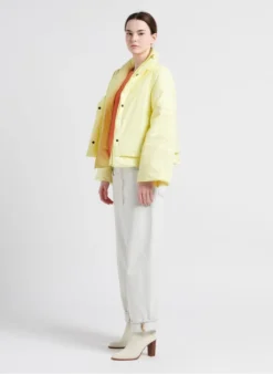 Rains FUSE W JACKET - Nylon Jasje Met Opstaande Kraag | Geel -Kleding Winkel 4085211