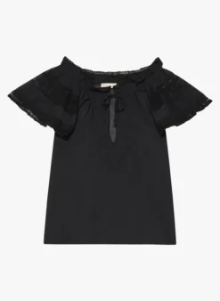 Vanessa Bruno AVA - Blouse Van Kant En Katoen | Zwart -Kleding Winkel 4090348