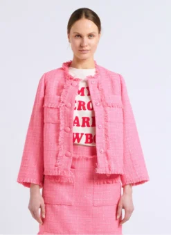 ESSENTIEL ANTWERP DASHING - Kort Tweedjasje | Roze