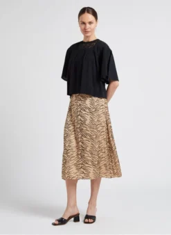 SEE U SOON Ruimvallende, Katoenen Blouse Met Details Met Ajourmotief | Zwart -Kleding Winkel 4099121