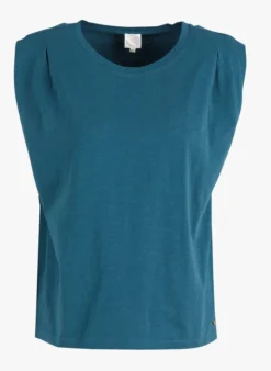 DES PETITS HAUTS ZAEBA - Katoenen Top Met Ronde Hals | Blauw -Kleding Winkel 4100079