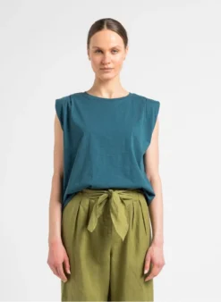 DES PETITS HAUTS ZAEBA - Katoenen Top Met Ronde Hals | Blauw