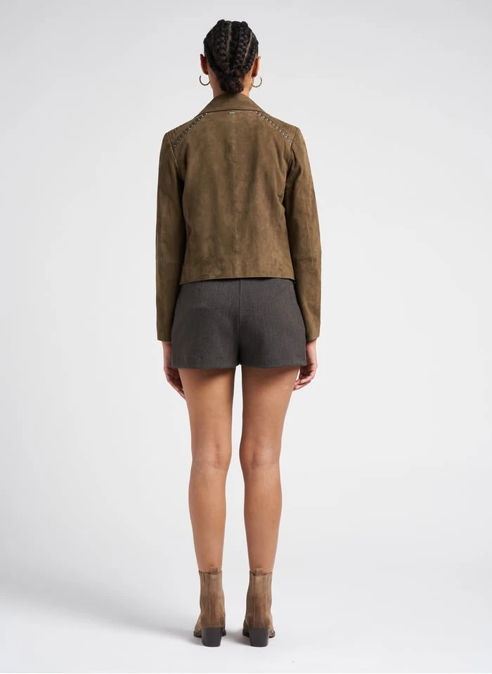 Ikks Suède Jack | Kaki 4 Ikks Suède Jack | Kaki - Afbeelding 4