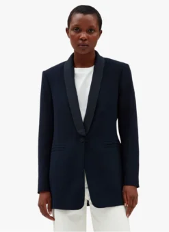 CLAUDIE PIERLOT VAINQUEUR - Jasje Met Sjaalkraag | Blauw