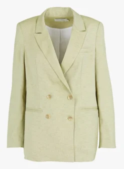 SEE U SOON Stretchblazer Met Reverskraag | Groen -Kleding Winkel 4104632