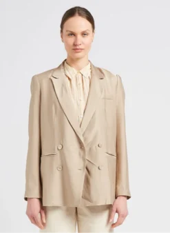 SEE U SOON Soepelvallende Blazer Met Reverskraag | Beige