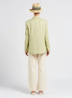 SEE U SOON Stretchblazer Met Reverskraag | Groen -Kleding Winkel 4109994