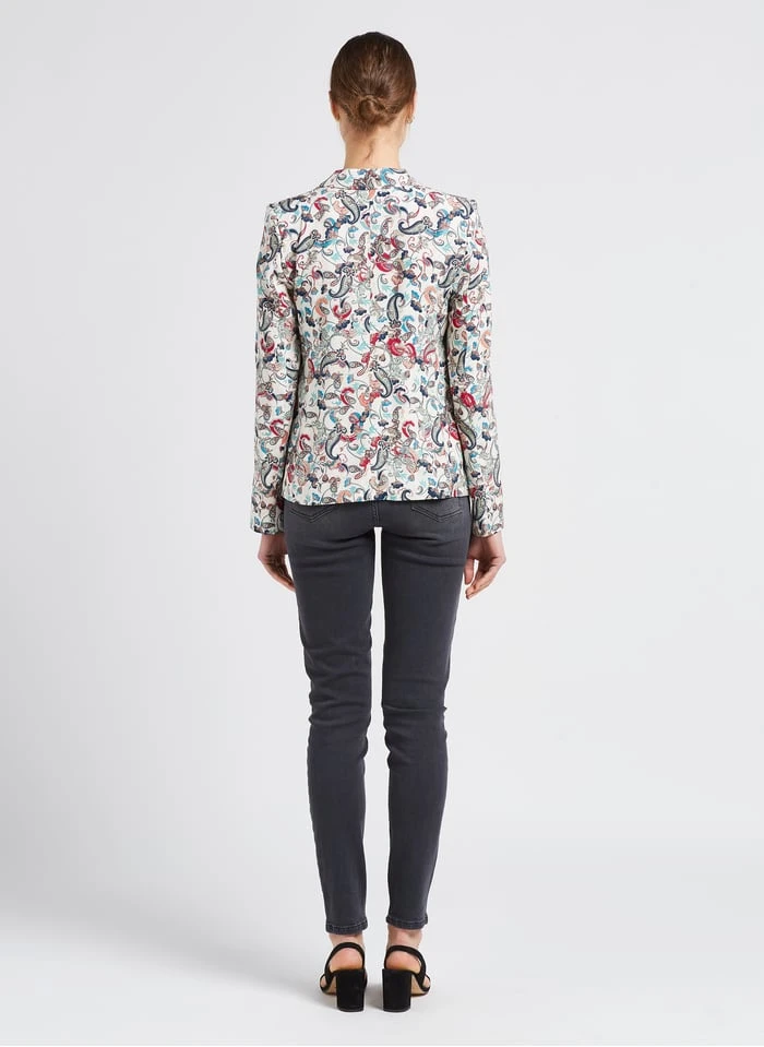 Ikks Jasje Met Reverskraag En Bloemenprint | Wit 6 Ikks Jasje Met Reverskraag En Bloemenprint | Wit - Afbeelding 6